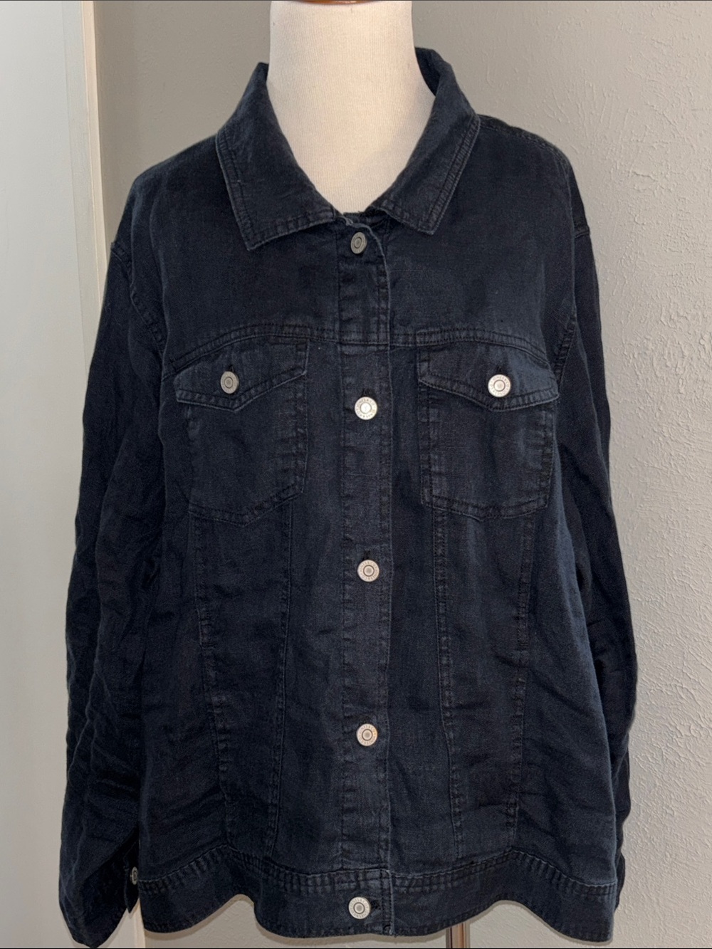 Jones New York Black Linen Jacket